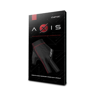 Billard Handschuh Cuetec Axis 3-Finger schwarz-rot Größe S